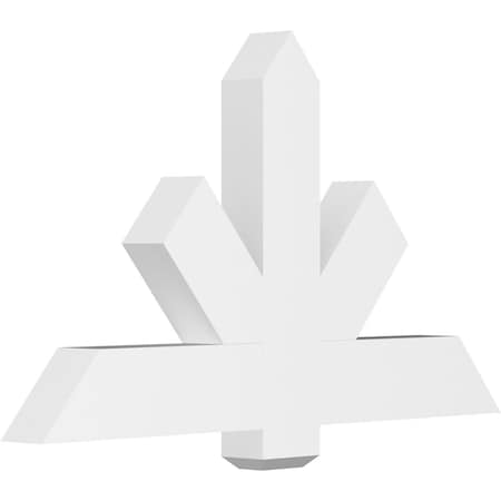 Ekena Millwork Kennewick Architectural Grade PVC Gable Bracket, 48"W x 28"H x 4"D x 6"F, 14/12 Pitch GBP048X28X0406KEN00